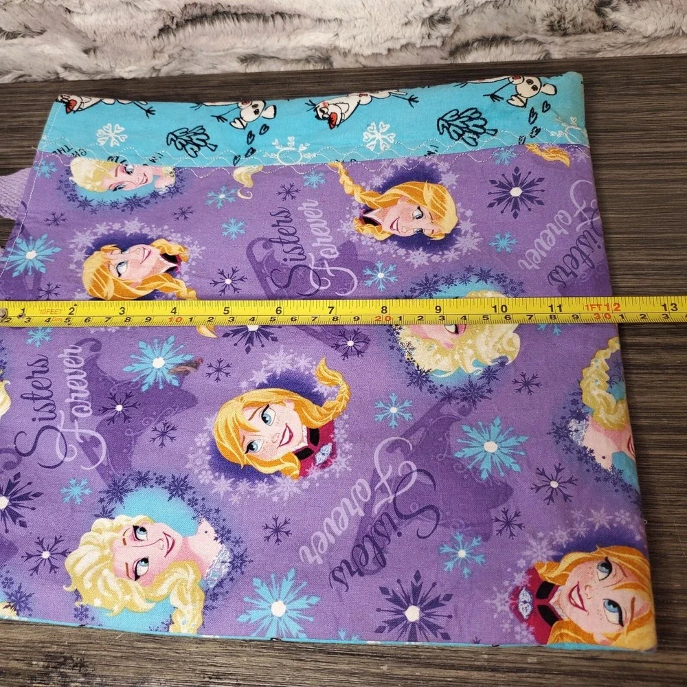 Disney Frozen Trick-or-Treat Library Fabric Tote Bag - Lined - Anna, Elsa, Olaf